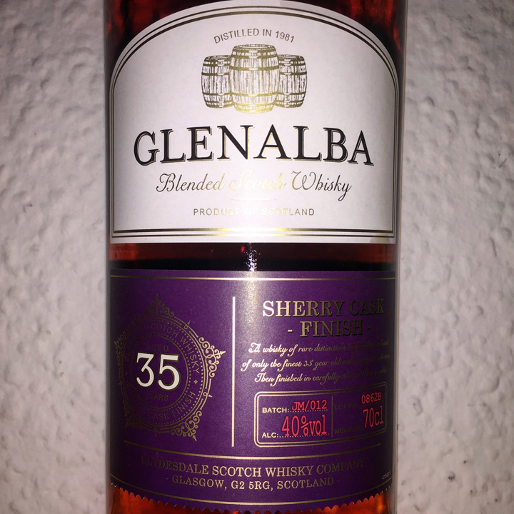 Glenalba 35yo Sherry Cask Finish (Barley Mania Blended Whisky Scotland Scotch Lidl Old Glenalba 35)