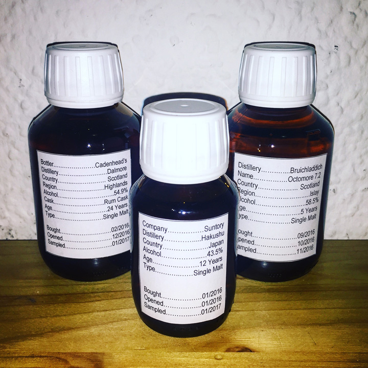 Sampling Precious Whiskies (BarelyMania Glassware Preservation Whisky Whiskey Bourbon Single Malt Scotch Flask)