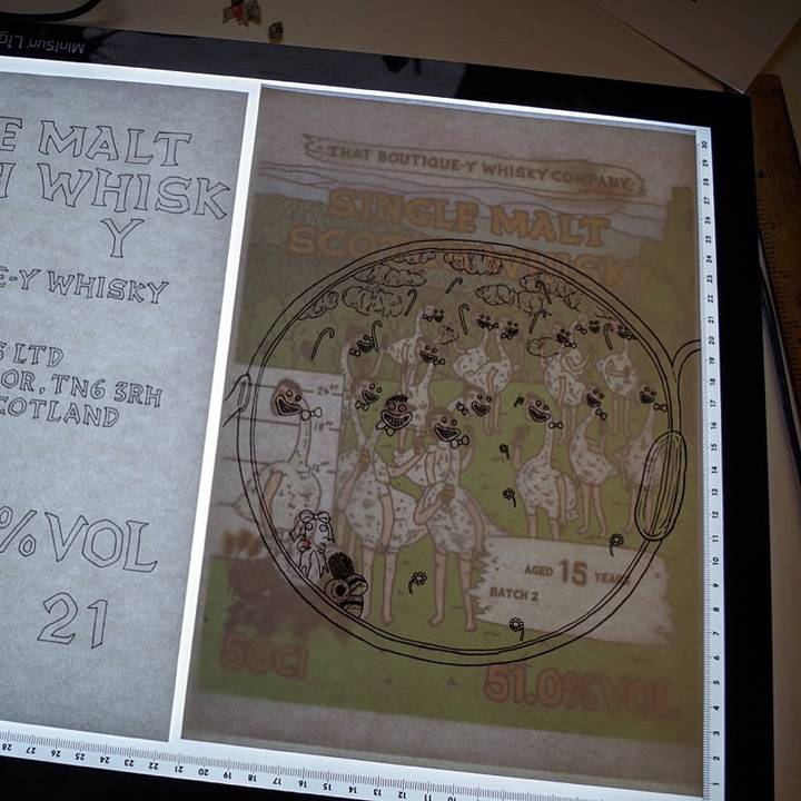 Emily Chappell (That Boutique-y Whisky Company Single Cask Malt Scotch Whisky Label Illustration Comic Graphic Novel BarleyMania)