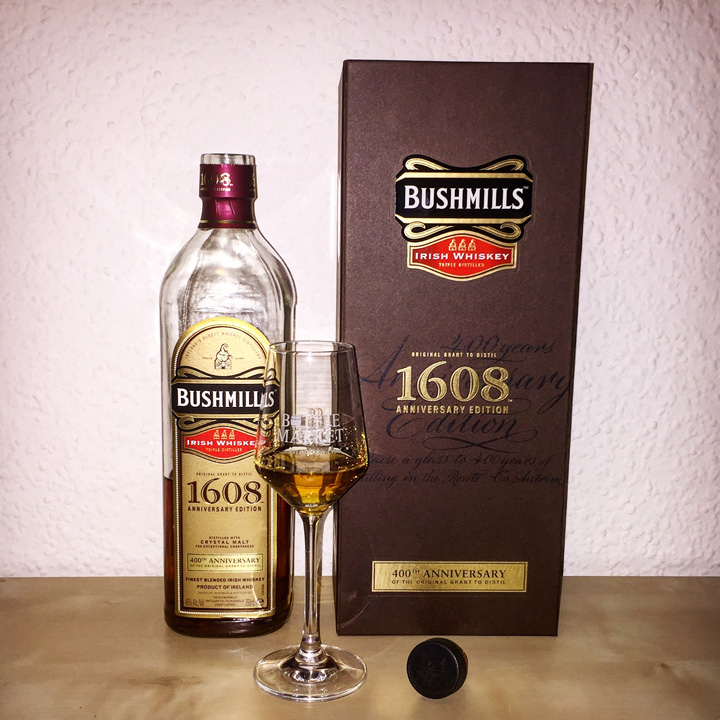 Bushmills 1608 Anniversary Edition (Blended Irish Crystal Malt Grain Whiskey Dram Tasting Notes BarleyMania)