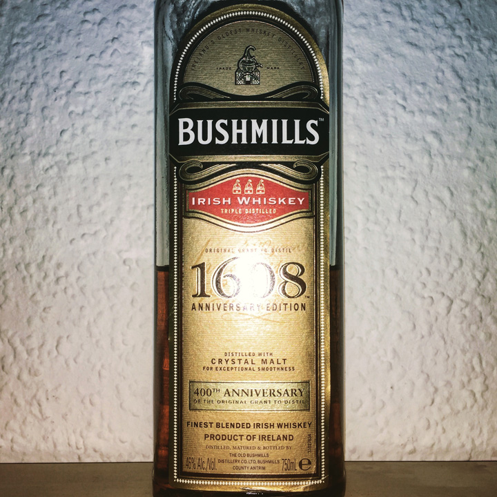 Bushmills 1608 Anniversary Edition (Blended Irish Crystal Malt Grain Whiskey Dram Tasting Notes BarleyMania)