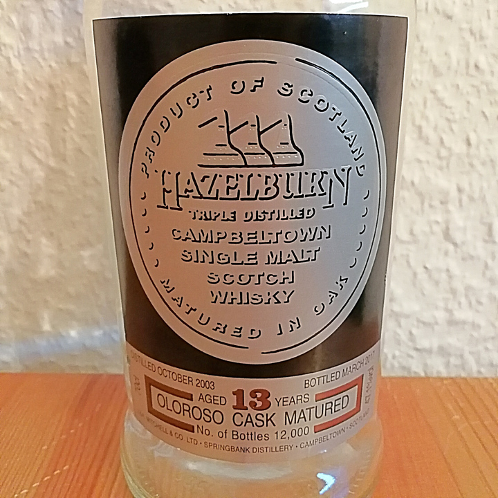 Hazelburn 13yo Oloroso Cask (Campbeltown Single Malt Scotch Whisky Springbank Sherry Matured Tasting Notes BarleyMania)