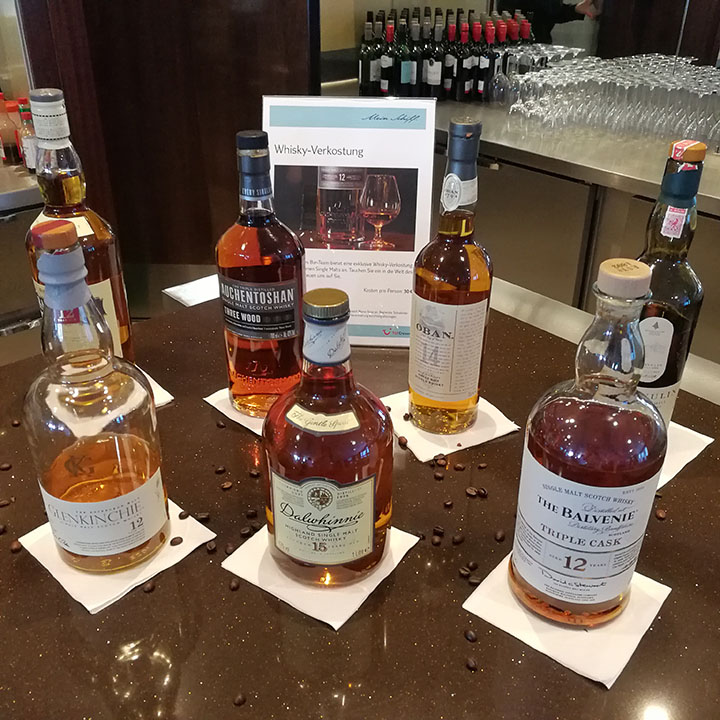 Baltic Sea Cruise Whisky Tasting (Mein Schiff 3 Tui Single Malt Scotch Auchentoshan Lagavulin Balvenie)