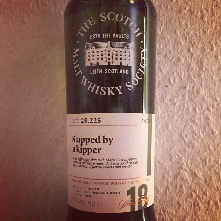 Laphroaig 18yo "Slapped by a kipper" by SMWS 29.225 (Single Malt Scotch Whisky Islay Peat Bourbon Cask)