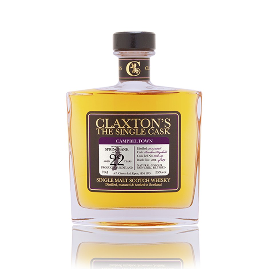 3x Single Cask Whisky by Claxton's (Scotch Malt Peated Springbank Dumbarton Ledaig Tasting Notes)