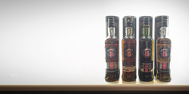 4x Single Cask Whisky by Loch Lomond Distillery (Malt Scotch Peat Inchmoan Inchmurrin Highlands Dram BarleyMania)
