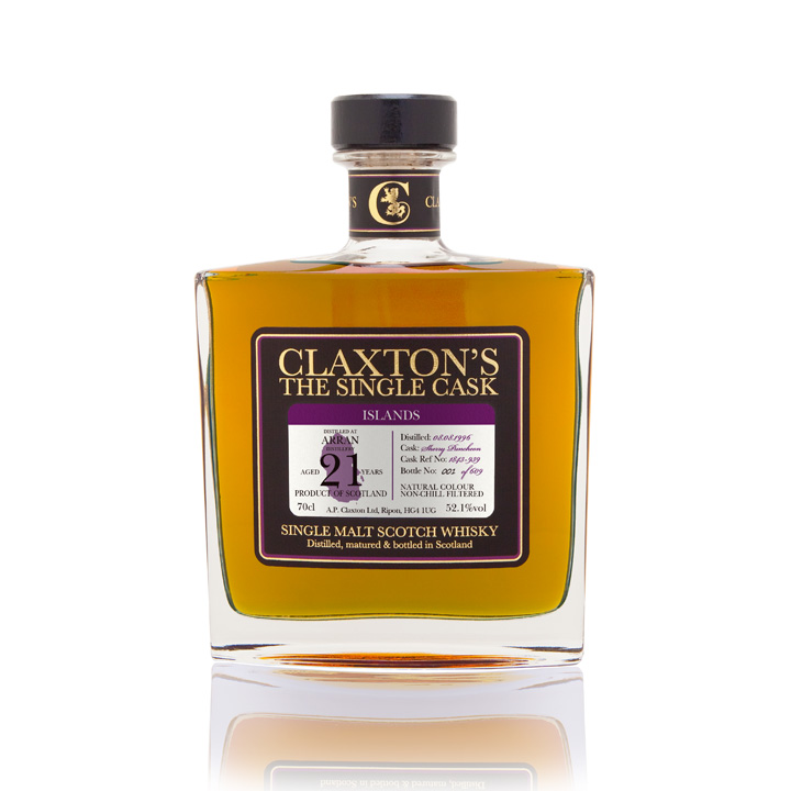 4 Single Cask Whisky Bottlings by Claxton's (Malt Scotch Independent Arran Auchroisk Miltonduff Glenturret)