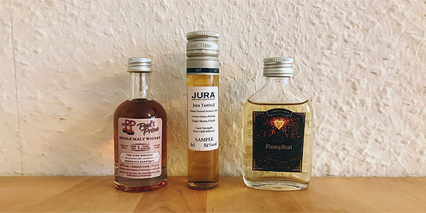 3 Samples by Paul's Prime, Jura and Compass Box (Single Malt Scotch German Blended Whisky Bottling Tasting Notes BarleyMania)