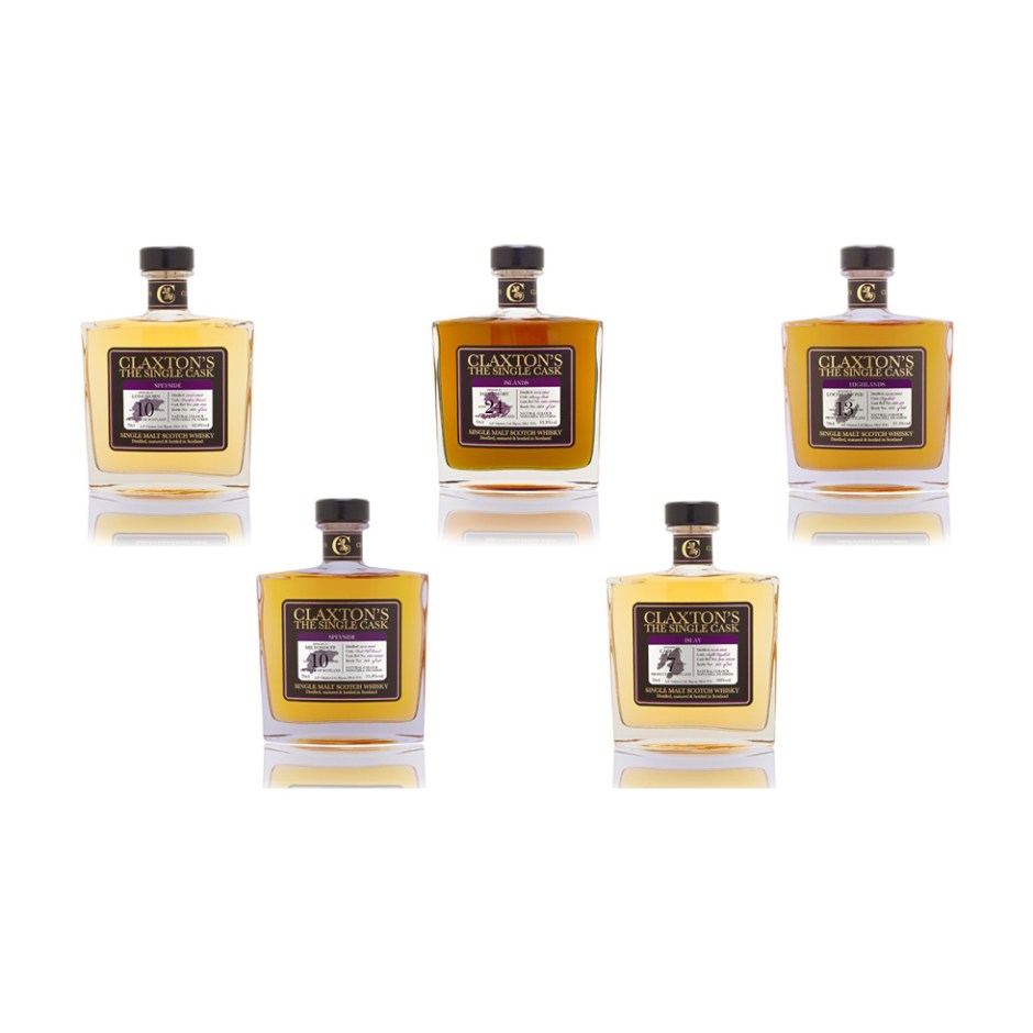 5x Single Cask Whisky from Claxton's (Scotch Malt Dram Longmorn Miltonduff Tobermory Loch Lomond Caol Ila Speyside Islay Notes)