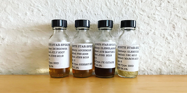 4x Single Malt Scotch Whisky by North Star Spirits (Indepdendent Bottler Auchroisk Inchgower Glenglassaugh Glenturret Tasting Notes)