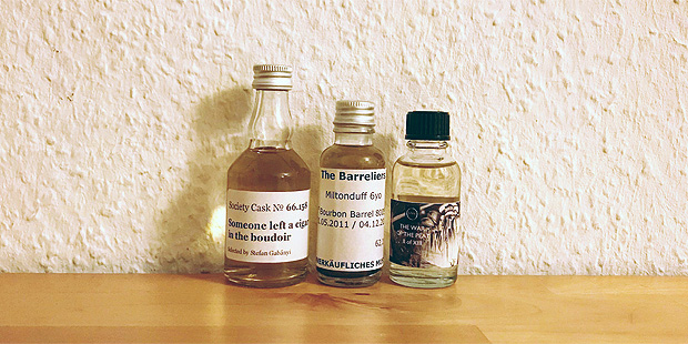 3x Single Malt Cask Scotch Whisky by The SMWS, Barrliers & Whic (Independent Release Tasting Notes BarleyMania)