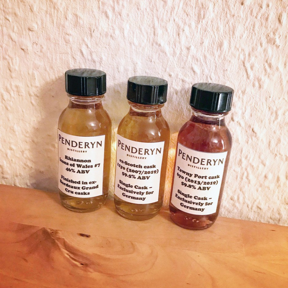 3x new Bottlings by Penderyn Distillery from Wales (Single Malt Cask Whisky Scotch Tawny Port Icons of Rhiannon)