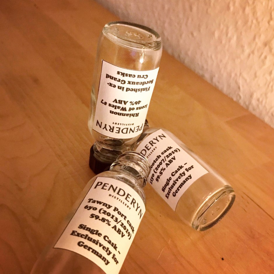 3x new Bottlings by Penderyn Distillery from Wales (Single Malt Cask Whisky Scotch Tawny Port Icons of Rhiannon)