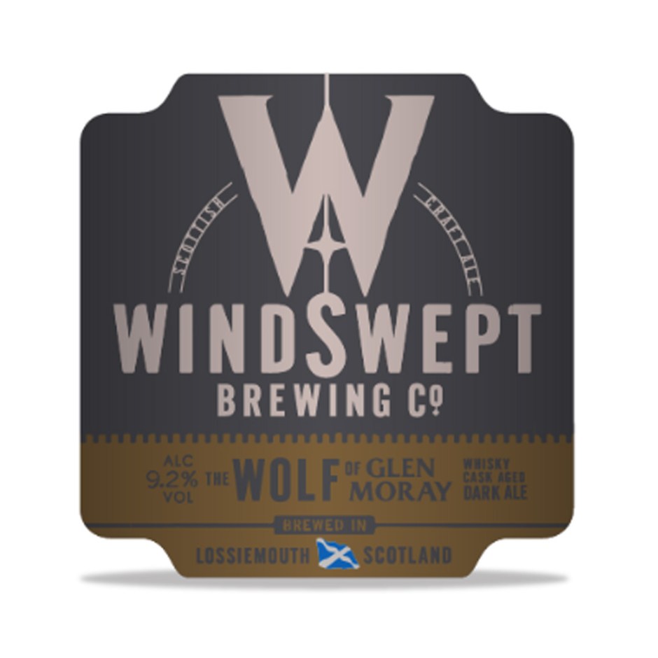 The Wolf of Glen Moray by Windswept Brewing (Barrel-aged craft beer matured in ex-bourbon whisky cask)