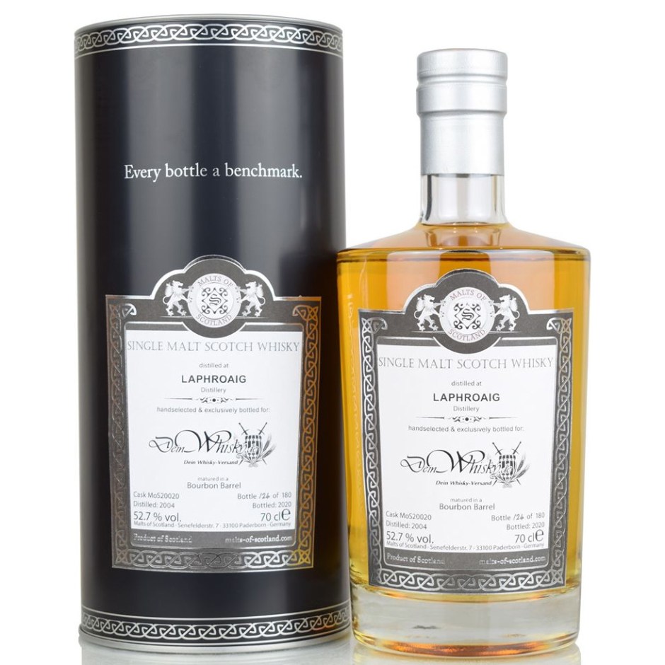 3x Exclusive Indie Bottling by DeinWhisky.de with Claxton's and Malts of Scotland (Tobermory Laphroaig Single Cask Scotch Whisky)
