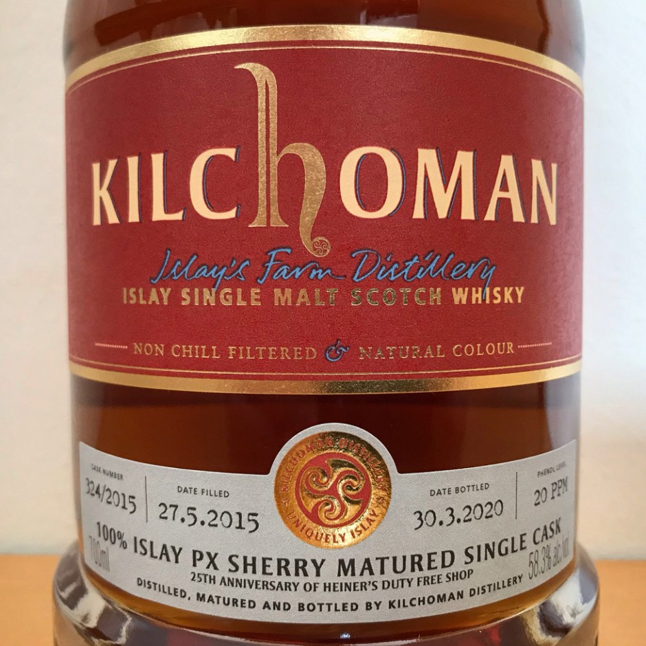 Kilchoman 100% IslayPX Sherry Matured Single Cask (Peated Scotch Whisky Helgoland Heiner Tasting Notes BarleyMania)