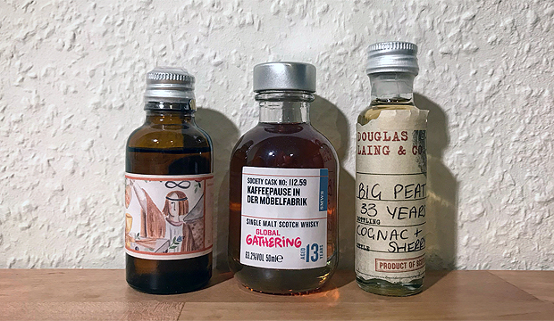 3x Scotch Whisky by Whic, SMWS & Douglas Laing (Glenrothes Inchmurrin Big Peat Speyside Islay Hightlands Malt Notes)