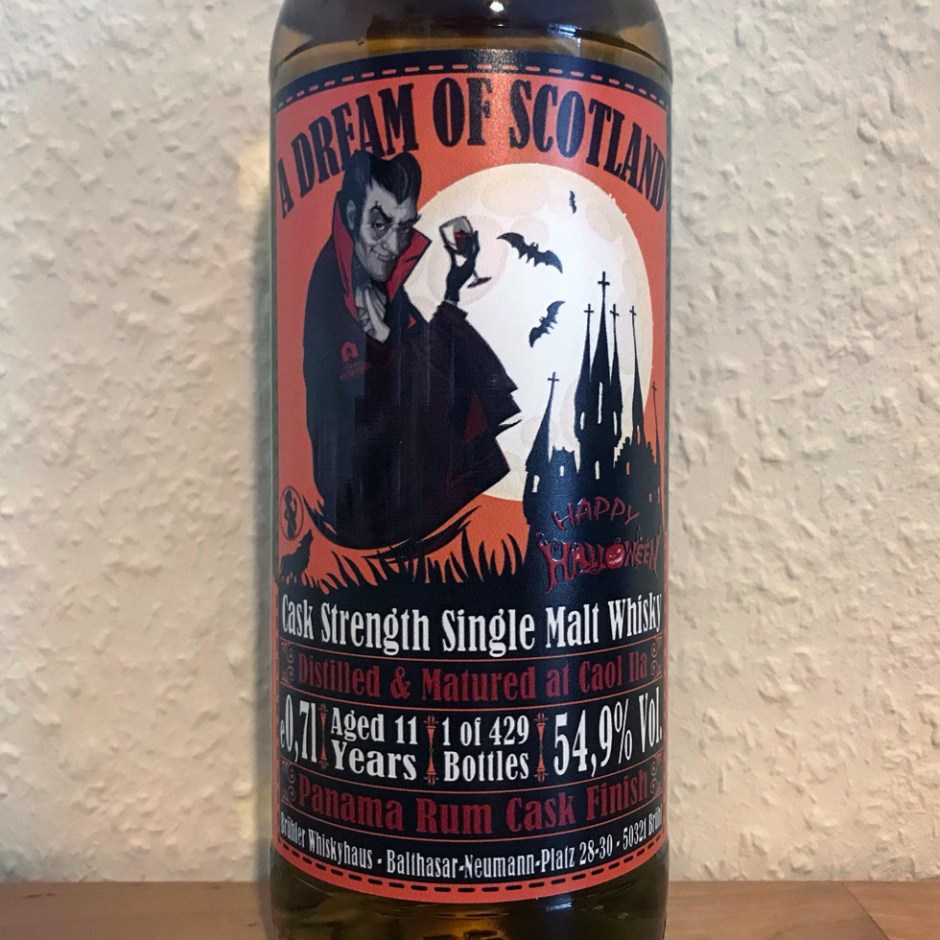 Caol Ila 11yo Single Cask with Rum Finish by A Dream Of Scotland (Islay Malt Whisky Tasting Notes BarleyMania)