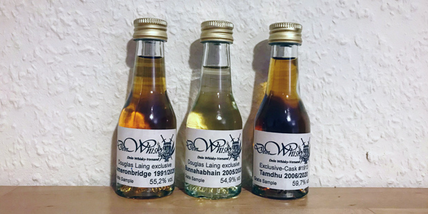 3x Scotch Whisky by DeinWhisky.de (Single Malt Grain Douglas Laing Cameronbridge Bunnahabhain Islay Tamdhu Tasting Notes Blog)