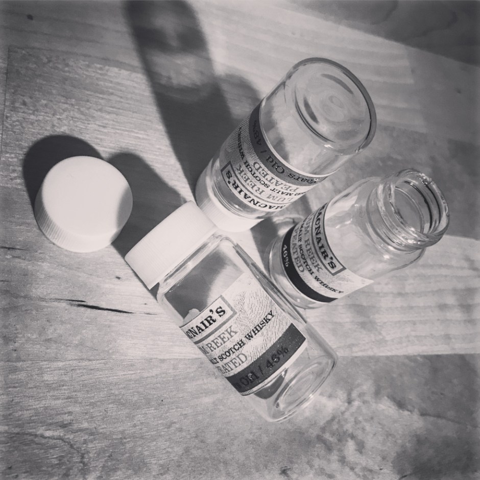 3x MacNair's Lum Reek Peated Single Malt Scotch Whisky (The GlenAllachie Blog Tasting Notes BarleyMania)