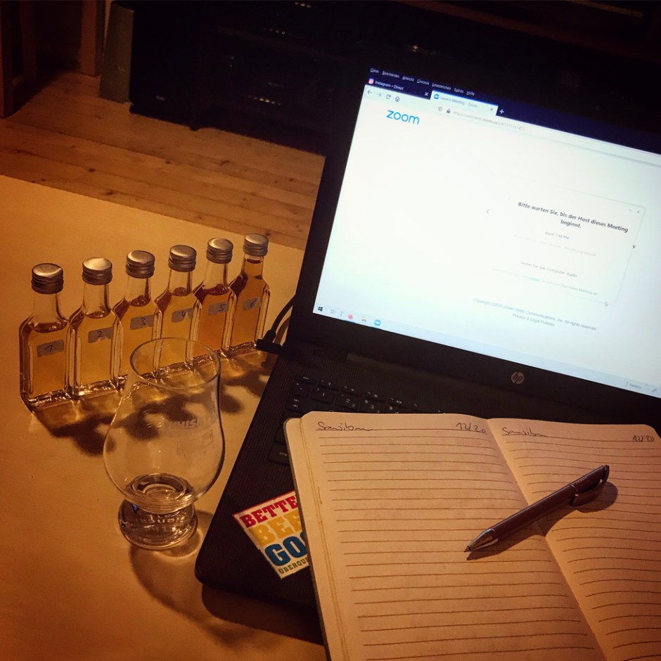 Sansibar Whisky Blind Tasting via Zoom (Single Cask Malt Scotch Indie Bottling Blog BarleyMania)