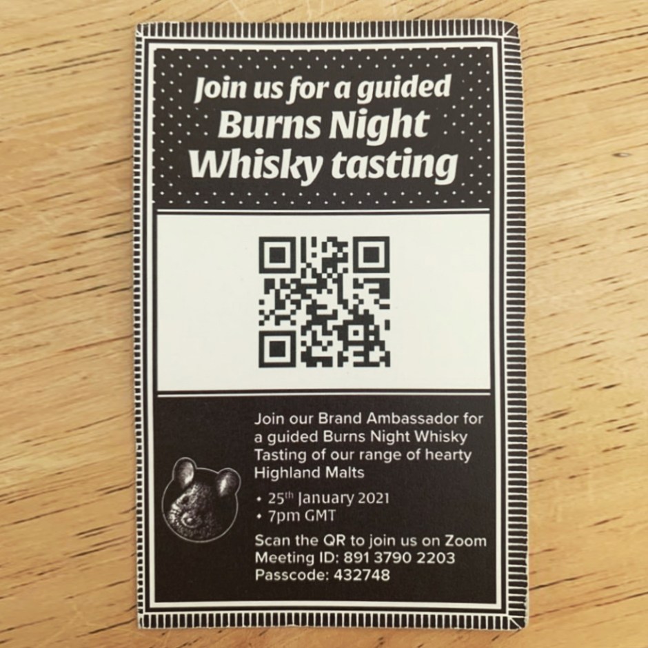 Timorous Beastie Virtual Burns Night Tasting (Blended Highland Scotch Malt Whisky Douglas Laing BarleyMania)