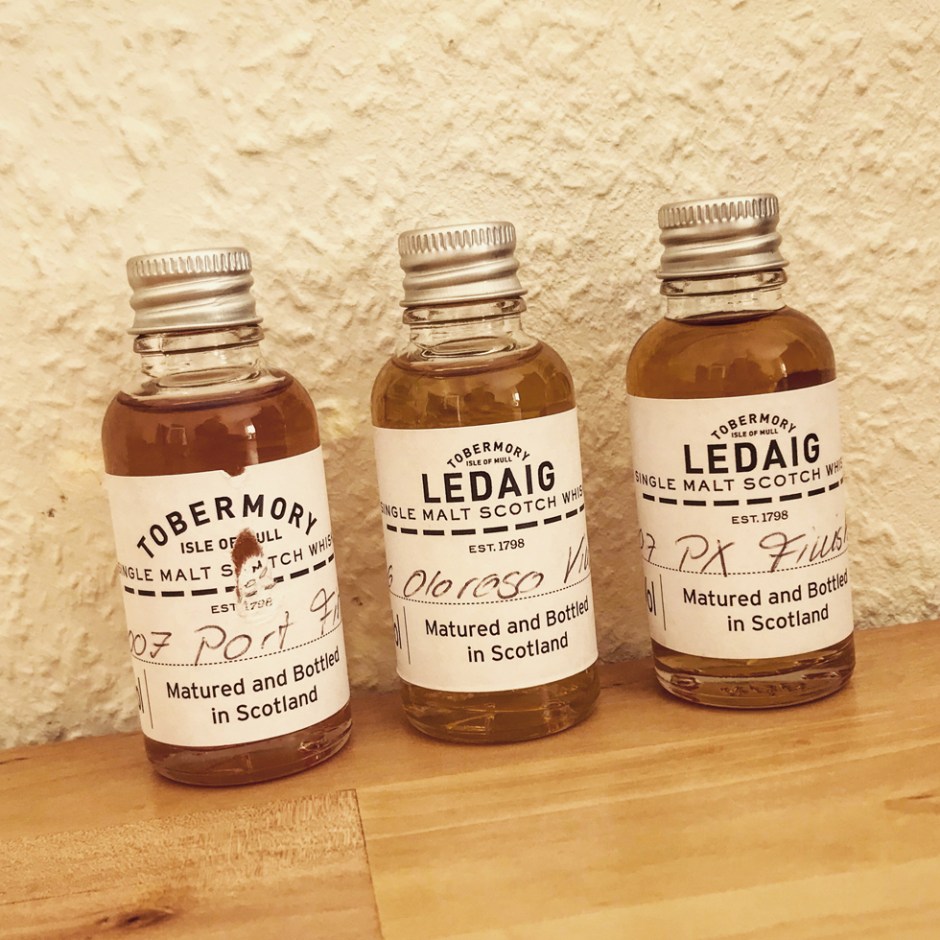 3x Single Malt Scotch Islands Whisky by Ledaig & Tobermory (Port Oloroso PX Cask Finish Tasting Notes Blog)