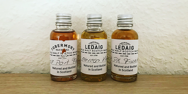 3x Single Malt Scotch Islands Whisky by Ledaig & Tobermory (Port Oloroso PX Cask Finish Tasting Notes Blog)