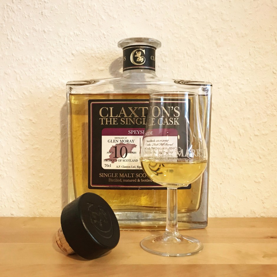 Glen Moray 10yo by Claxton's (Single Malt Speyside Scotch Whisky Bourbon Cask Tasting Notes BarleyMania)