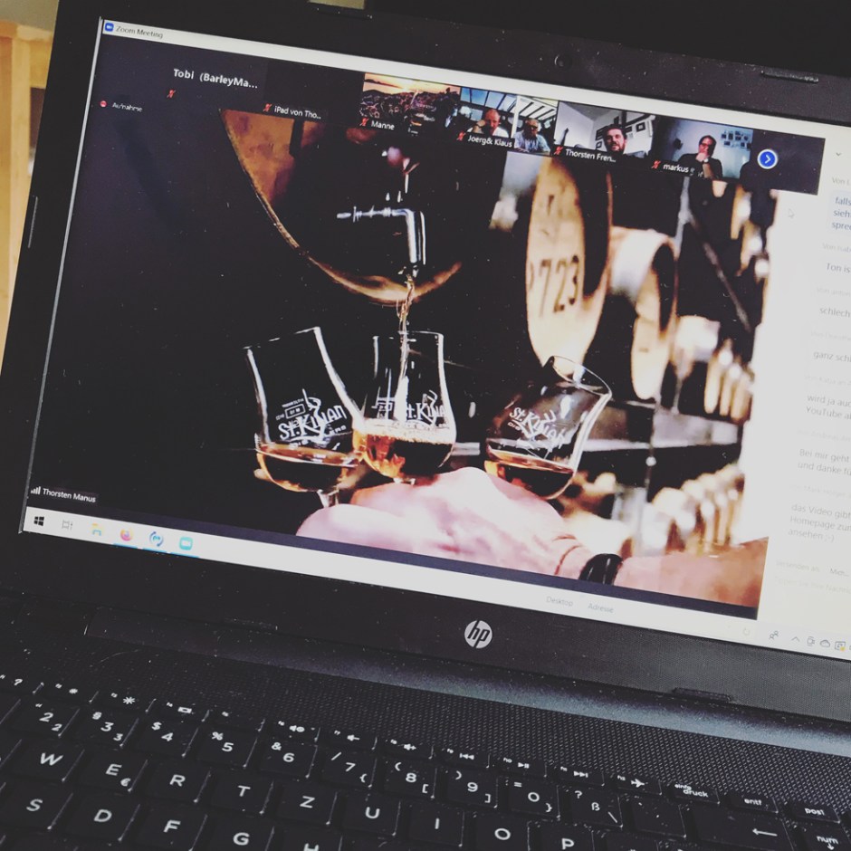 "The first cask" whisky tasting by St. Kilian Distillers (German Single Malt Bud Spencer Zoom Event)