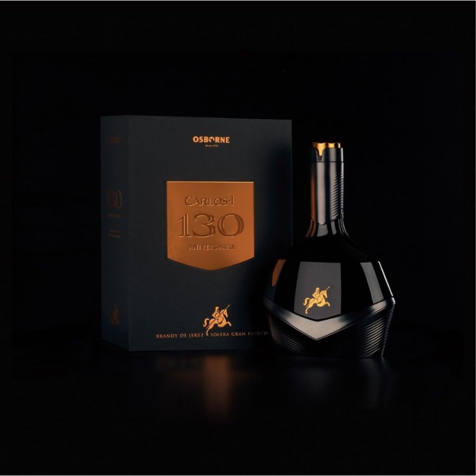 Carlos I 130 Aniversario (Brandy de Jerez Sherry Cask Premium Luxury Tasting Notes BarleyMania Grupo Osborne)