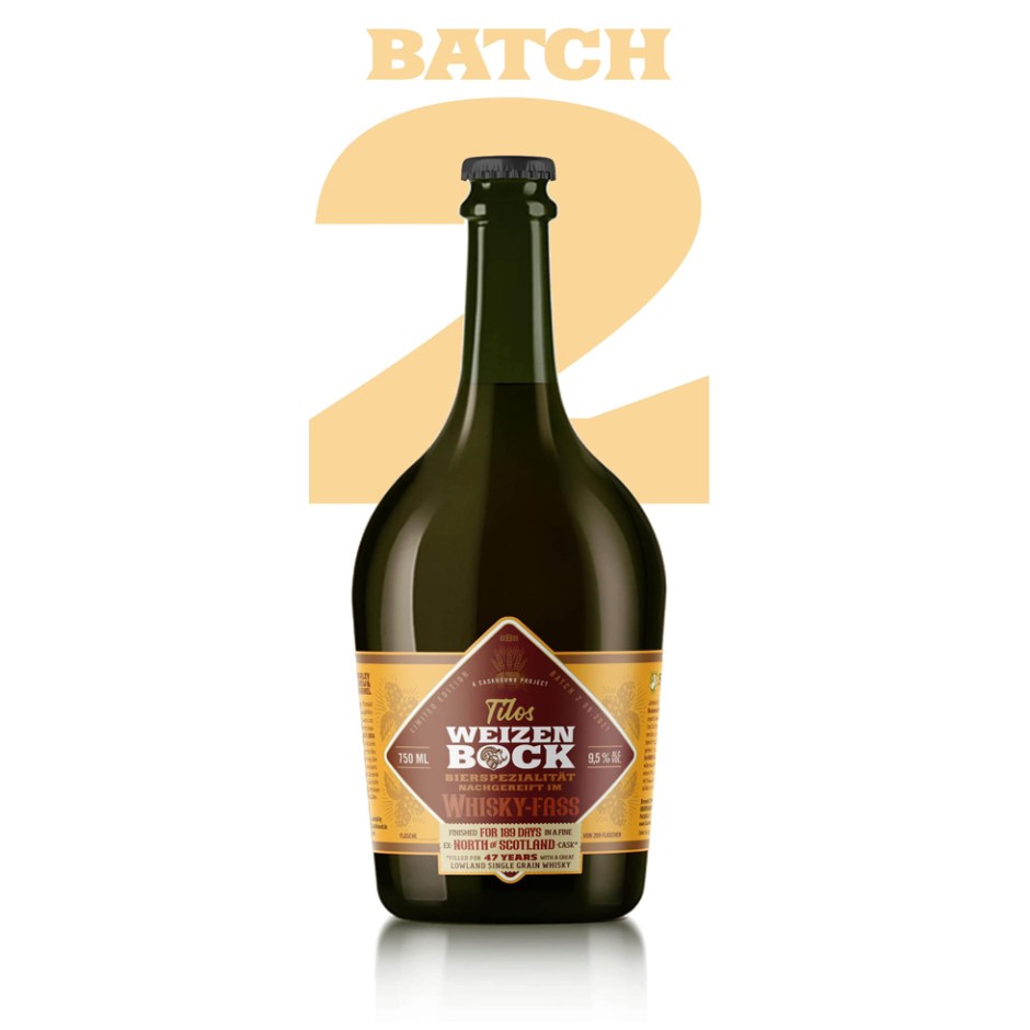 Tilos Weizenbock Batch 2 with Finish in North of Scotland 47yo Cask (Barrel-aged Craft Beer Grain Whisky Tasting Notes The Caskhound)