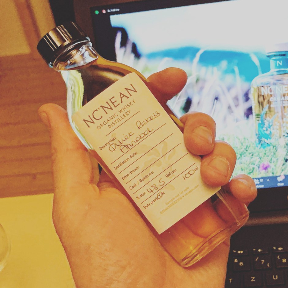Nc'nean Distillery "Quiet Rebels" Virtual Tasting organized by Kirsch Import (Single Malt Scotch Highlands Whisky Sustainable Nature BarleyMania)