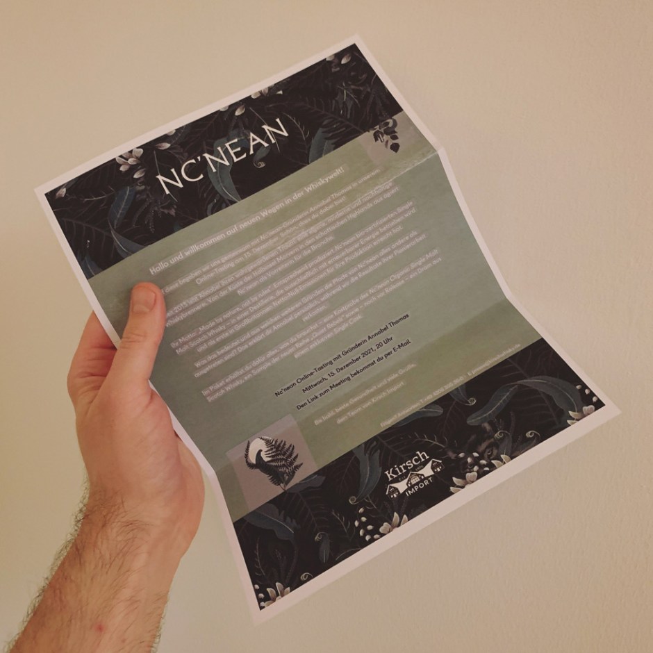 Nc'nean Distillery "Quiet Rebels" Virtual Tasting organized by Kirsch Import (Single Malt Scotch Highlands Whisky Sustainable Nature BarleyMania)