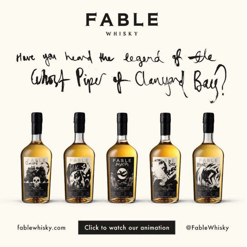 FABLE Whisky from Glasgow: Story-driven Indy Bottler ("The Ghost Piper of Clanyard Bay")