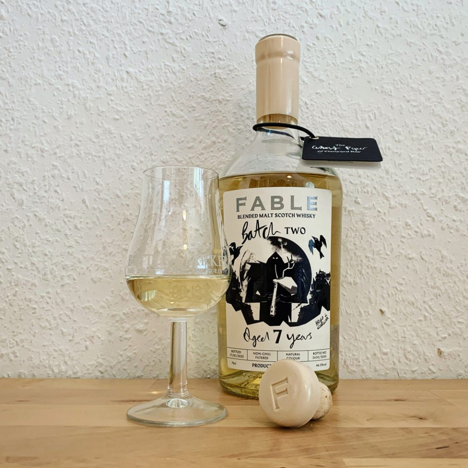 Full shot of FABLE Blended Malt Scotch Whisky - Batch Two