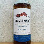 Label shot of Williamson 7yo Blended Malt Islay Scotch Whisky by Dram Mor