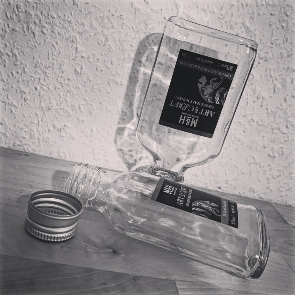 Graveyard image of The M&H Distillery's "Art & Craft" single malt whisky releases from craft beer casks