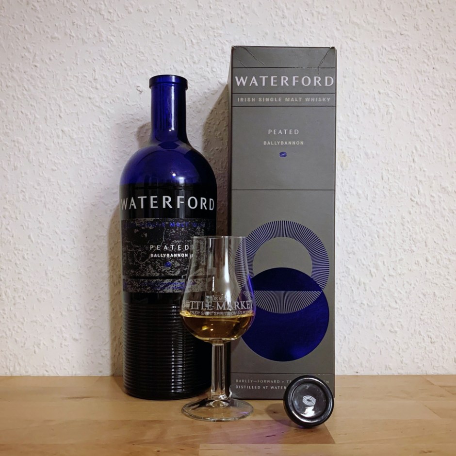 Full shot of Waterford Peated: Ballybannon 1.1 Single Malt Irish Whisky