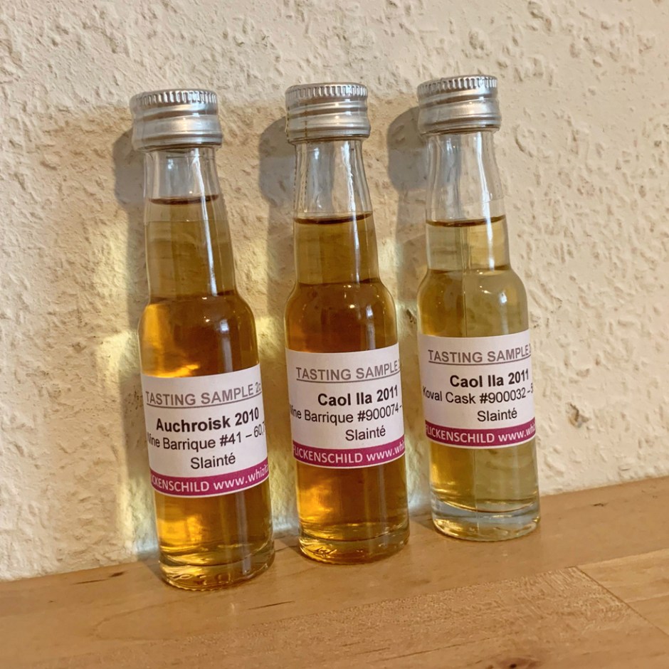 Additional image of 3x Single Cask Scotch Whisky by Flickenschild (2x Caol Ila & 1x Auchroisk)