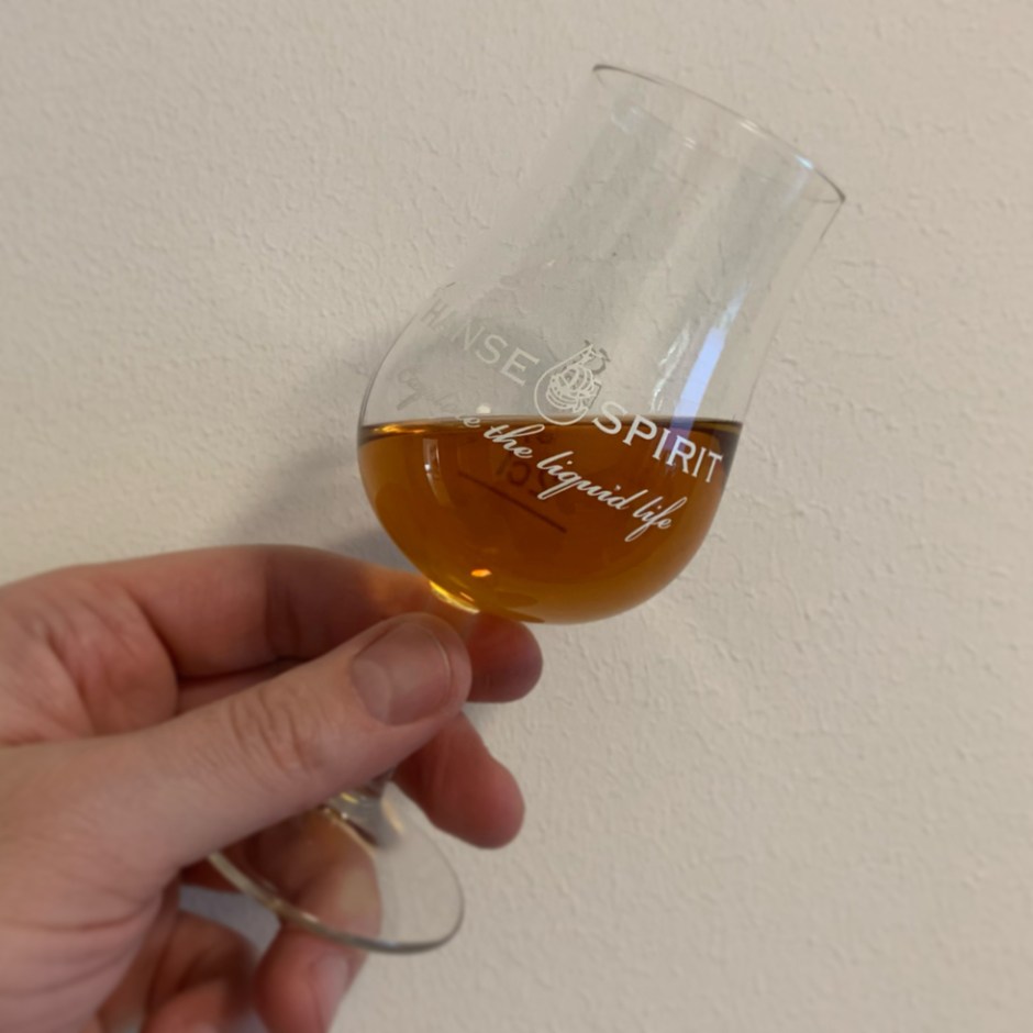 Dram shot of Heaven's Door Single Barrel Straight Bourbon for Schlumberger (#214)
