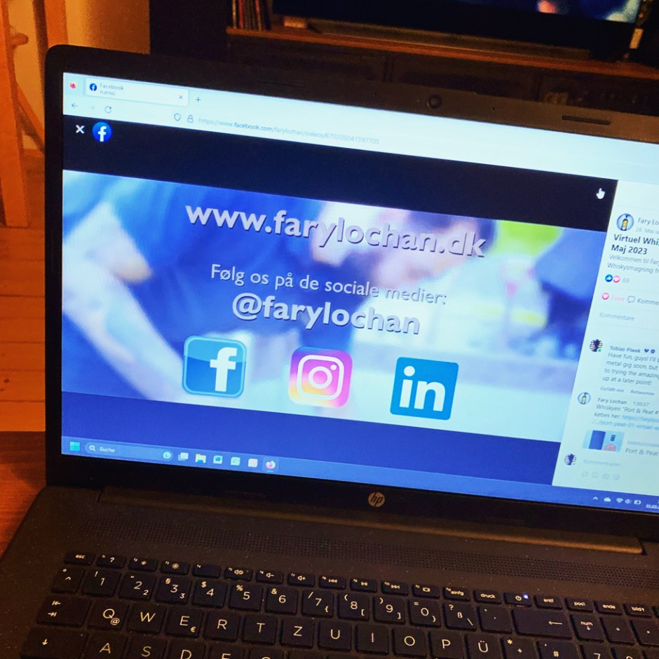 Impressions of the virtual whisky online tasting with Fary Lochan Distillery from Denmark