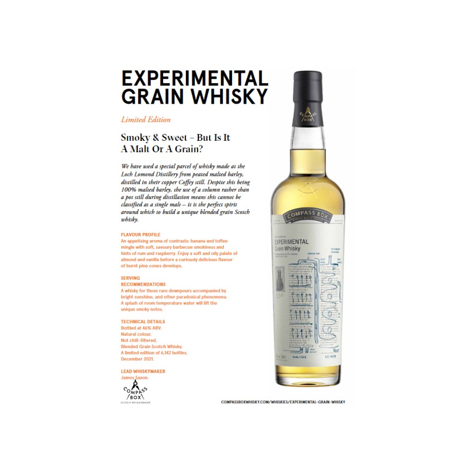 Experimental Grain Whisky by Compass Box
